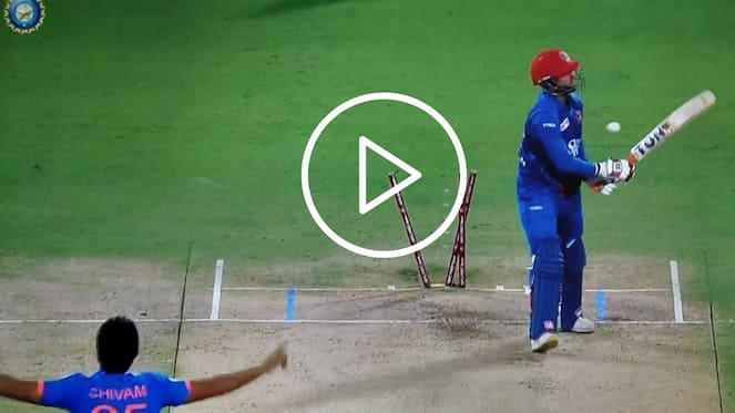 [Watch] Shivam Dube's 'Unbelievable' Low-Bounce Slower Delivery Cleans Up Omarzai